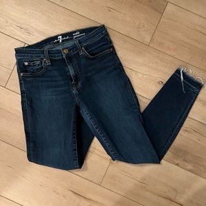 7 For All Mankind Jeans - Ankle Gwenevere - Size 28 - Distressed Ankle